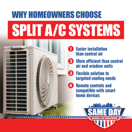 How A Split Air Conditioner System Works | Same Day Heating & AC