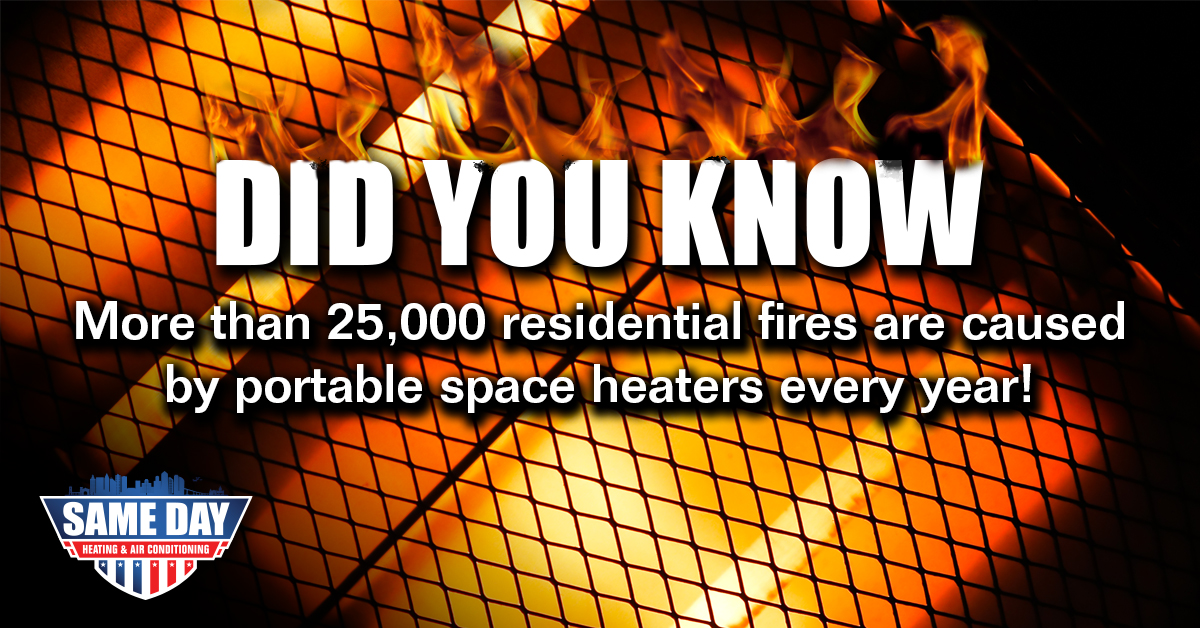 Space Heater Safety Same Day Plumbing, Heating, Cooling
